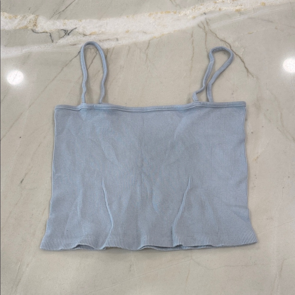 Brandy Melville Sky Blue Ribbed tank
